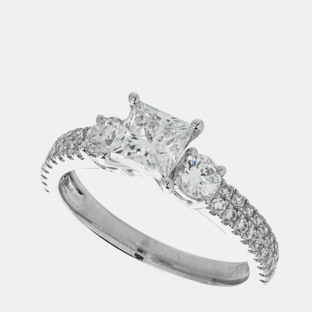 14K White Gold Lab Grown Diamond Engagement Ring (1.7 cts) US 7 14K White Gold Lab Grown Diamond Engagement Ring (1.7 cts) US 7