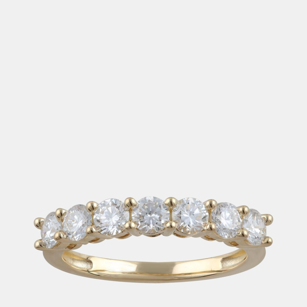 14K Yellow Gold Lab Grown Diamond Seven Stone Band (0.7 cts) 14K Yellow Gold Lab Grown Diamond Seven Stone Band (0.7 cts)