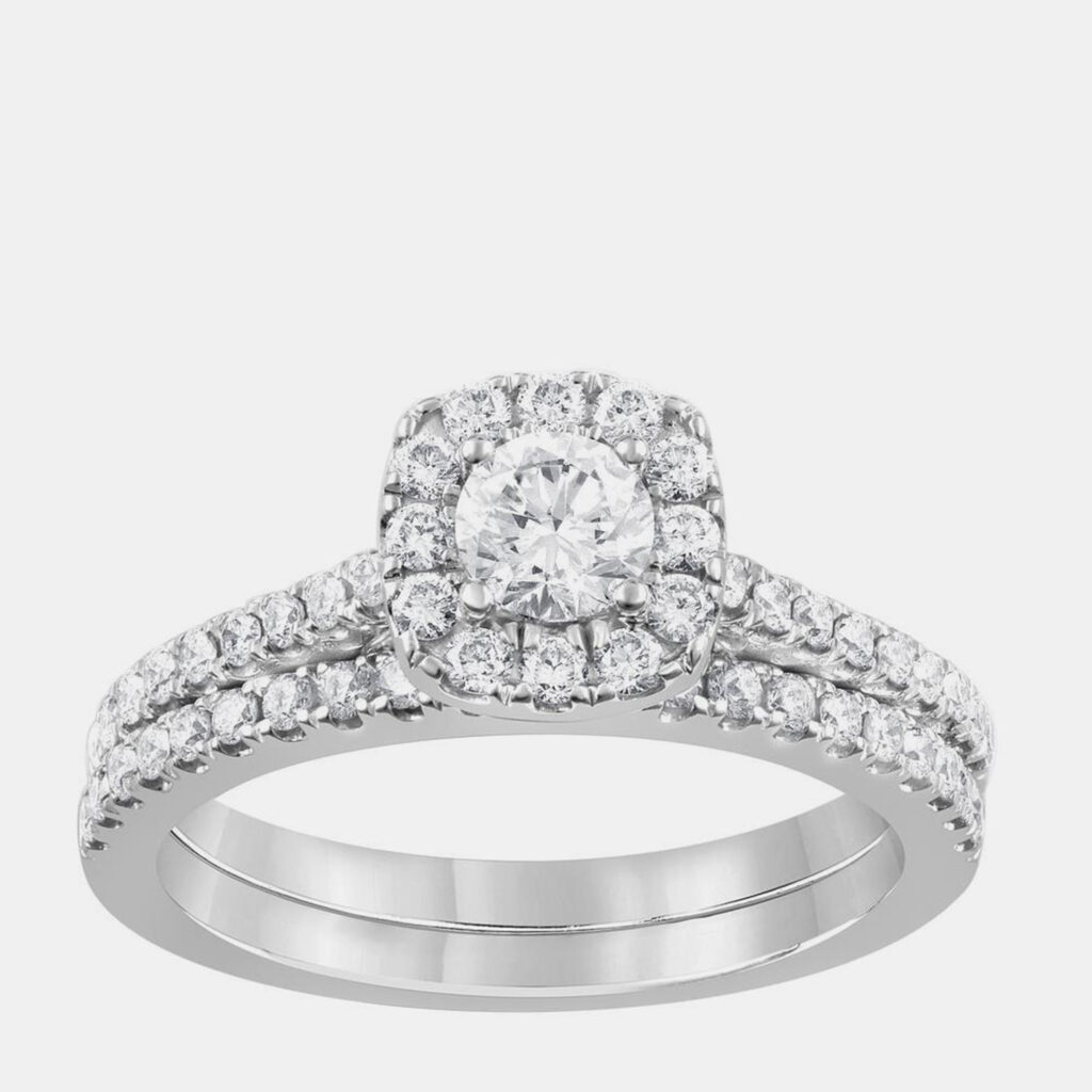 1 ct 14k White Gold Lab Grown Diamond Bridal Set US 7 1 ct 14k White Gold Lab Grown Diamond Bridal Set US 7