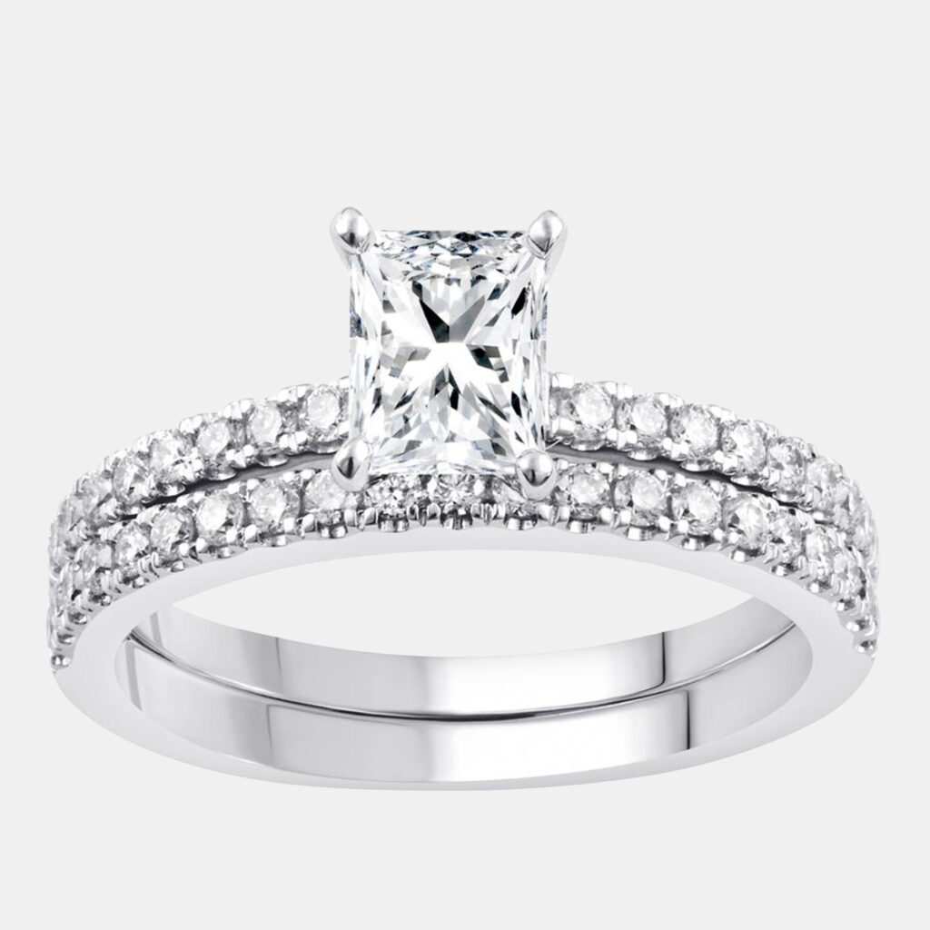 1.5ct 14k White Gold Lab Grown Diamond Bridal Set 1.5ct 14k White Gold Lab Grown Diamond Bridal Set