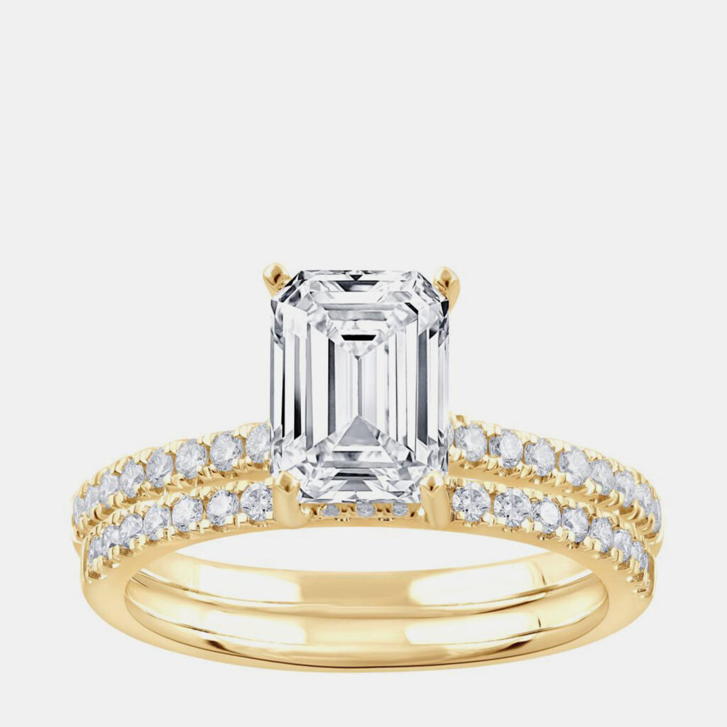 1.95 ct 14k Yellow Gold Lab Grown Diamond Bridal Set US 7 1.95 ct 14k Yellow Gold Lab Grown Diamond Bridal Set US 7