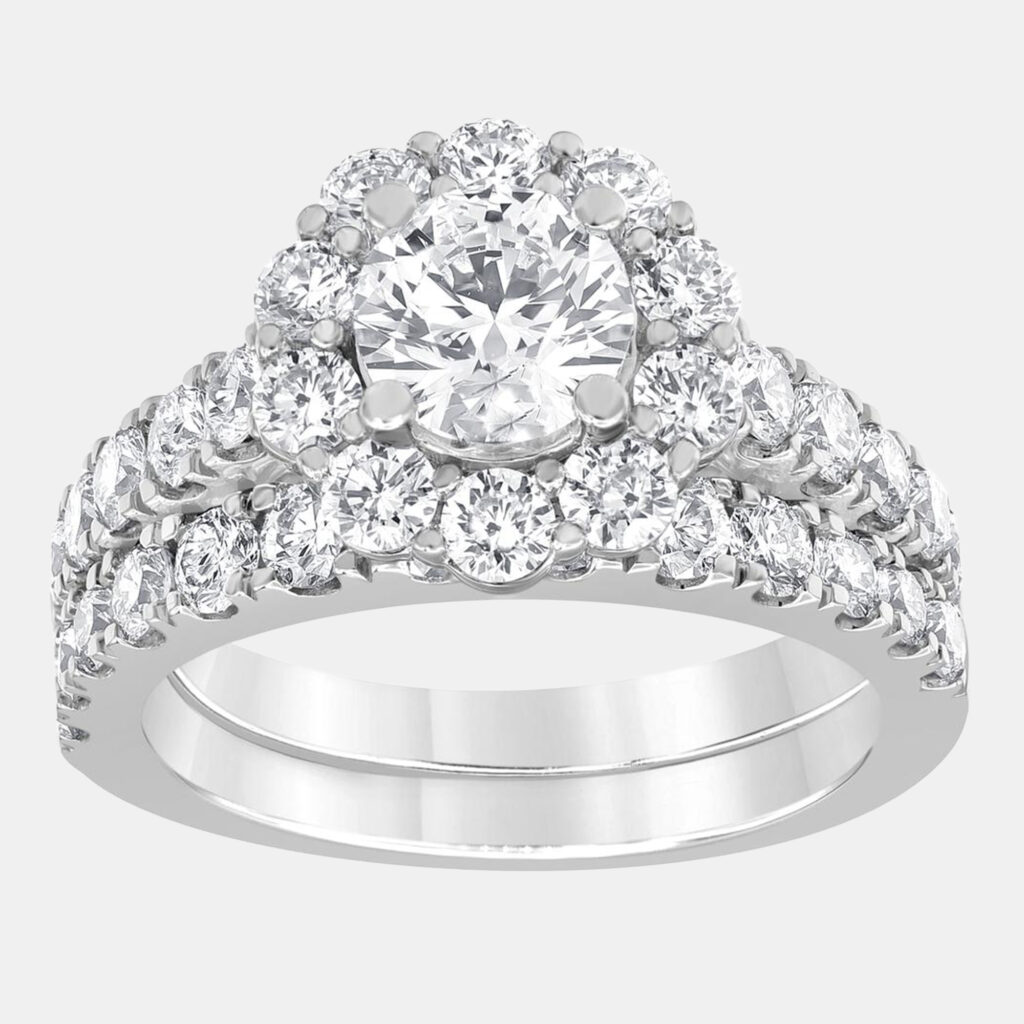 3ct 14k White Gold Lab Grown Diamond Bridal Set 3ct 14k White Gold Lab Grown Diamond Bridal Set