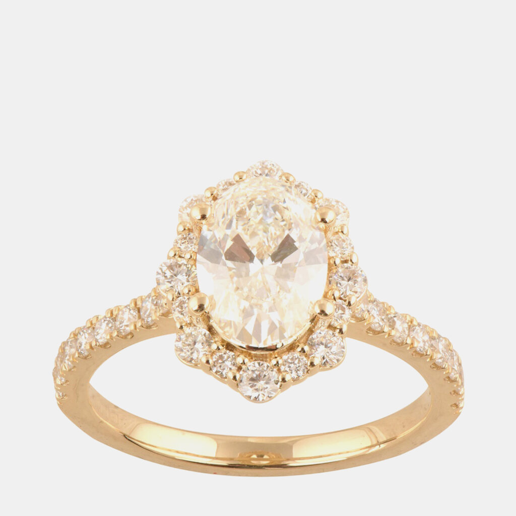 3.23ct 14k Yellow Gold Lab Grown Diamond Engagement Ring 3.23ct 14k Yellow Gold Lab Grown Diamond Engagement Ring
