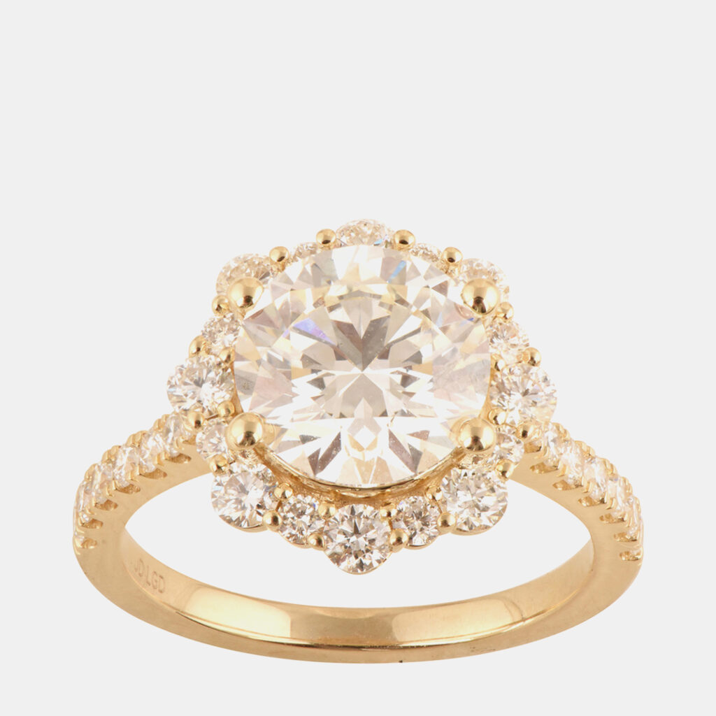 3.45ct 14k Yellow Gold Lab Grown Diamond Engagement Ring 3.45ct 14k Yellow Gold Lab Grown Diamond Engagement Ring