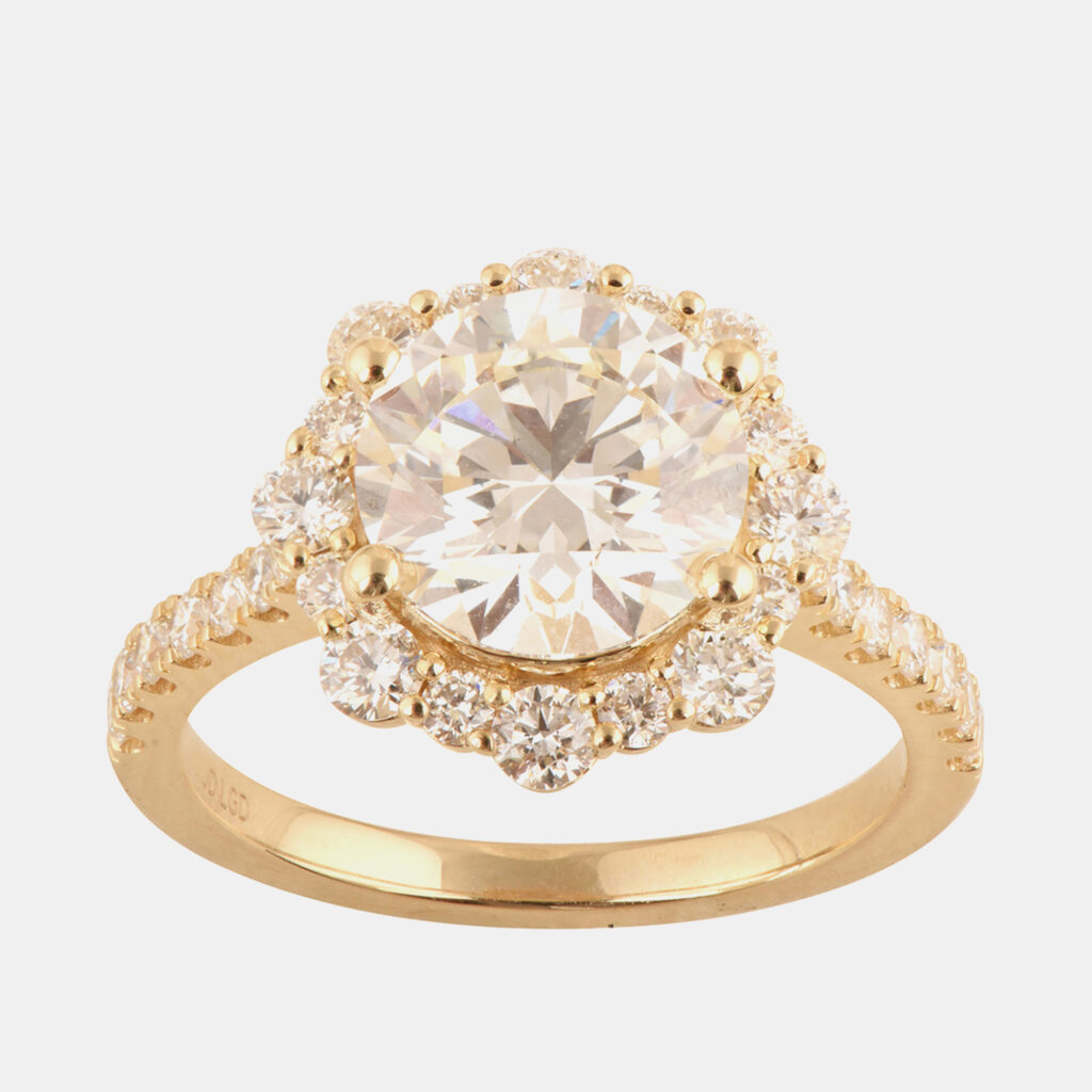 3.45ct 14k Yellow Gold Lab Grown Diamond Engagement Ring 3.45ct 14k Yellow Gold Lab Grown Diamond Engagement Ring