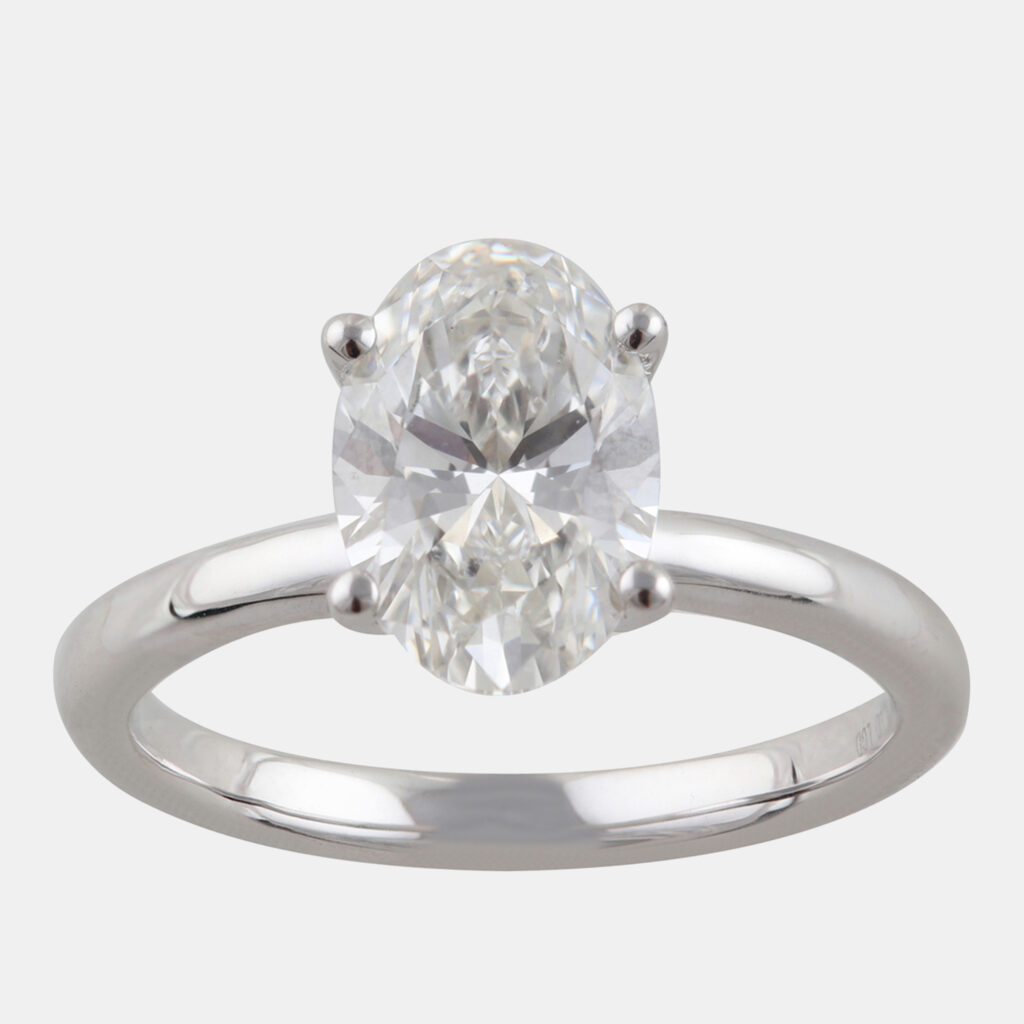2.23ct 14k White Gold Lab Grown Diamond Hidden Halo Solitaire Ring 2.23ct 14k White Gold Lab Grown Diamond Hidden Halo Solitaire Ring
