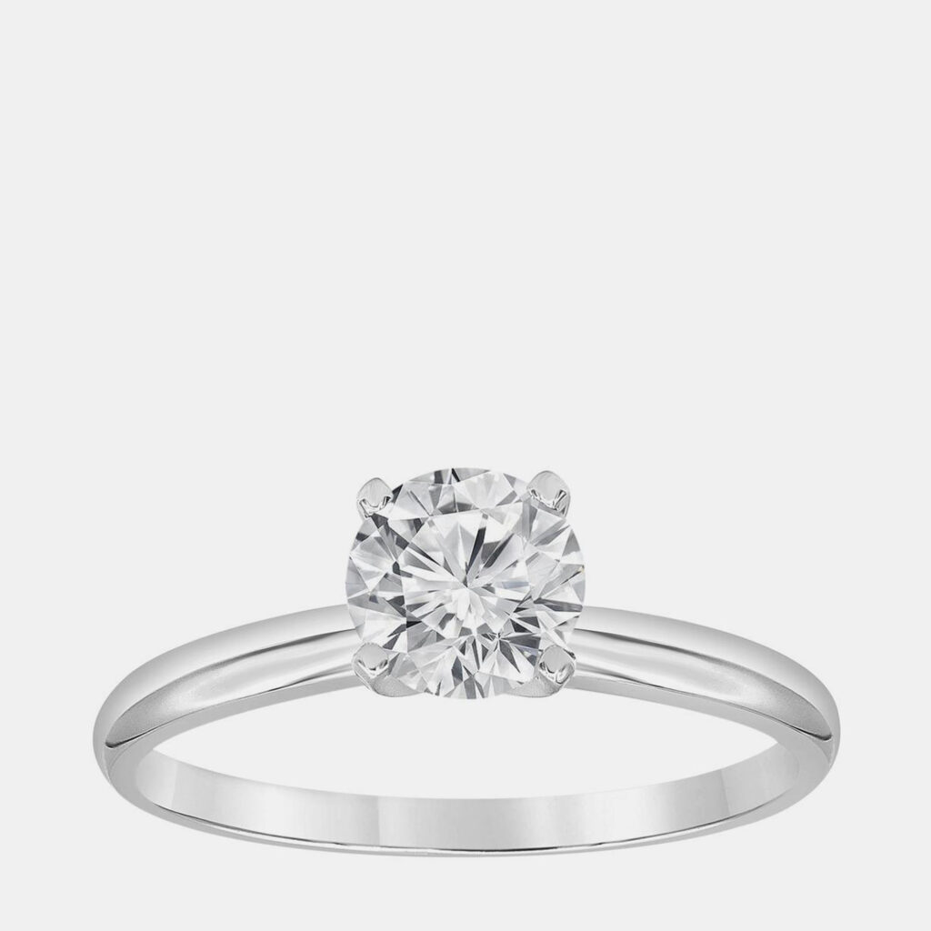 1ct 14k White Gold Lab Grown Diamond Solitaire Ring 1ct 14k White Gold Lab Grown Diamond Solitaire Ring