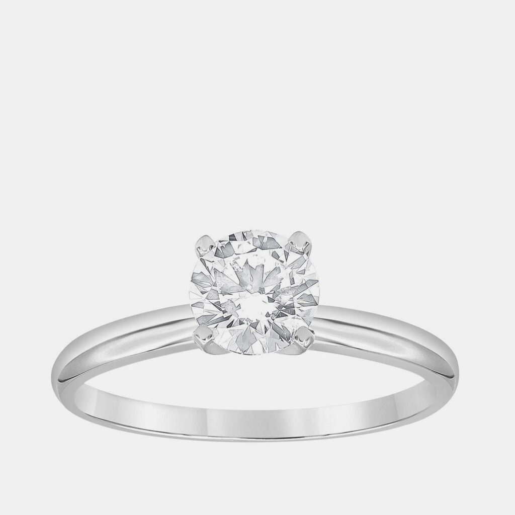 2.04 cts 14k White Gold Lab Grown Diamond Solitaire Ring US 7 2.04 cts 14k White Gold Lab Grown Diamond Solitaire Ring US 7