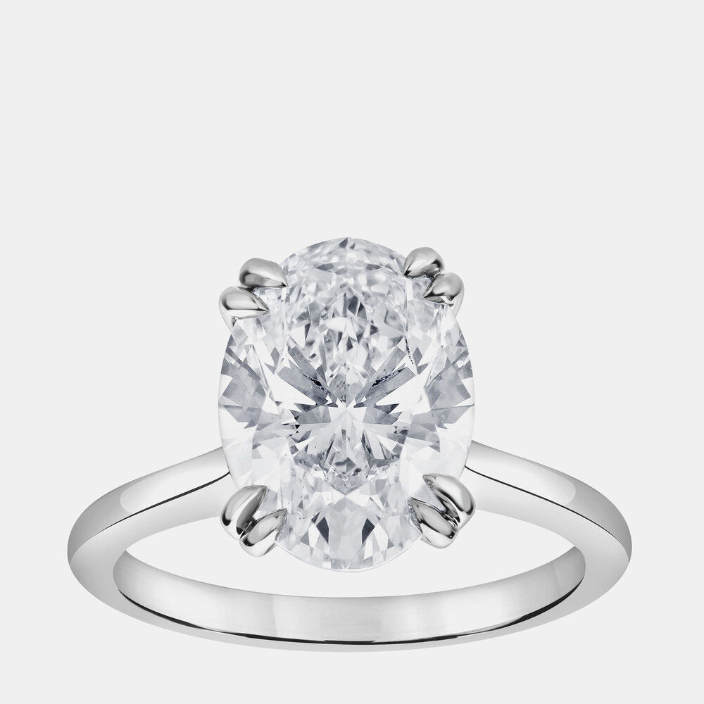 3ct 14k White Gold Lab Grown Diamond Solitaire Ring 3ct 14k White Gold Lab Grown Diamond Solitaire Ring