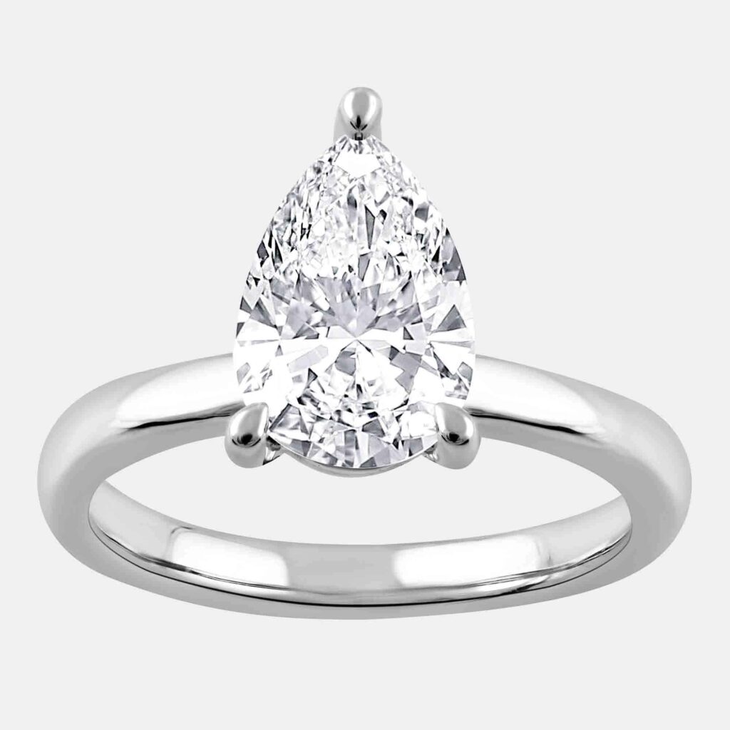 3ct 14k White Gold Lab Grown Diamond Solitaire Ring 3ct 14k White Gold Lab Grown Diamond Solitaire Ring