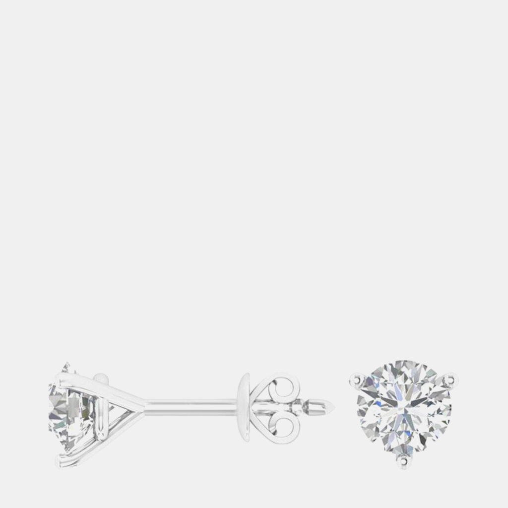 1.5ct 14k White Gold Lab Grown Diamond Martini Stud Earring 1.5ct 14k White Gold Lab Grown Diamond Martini Stud Earring