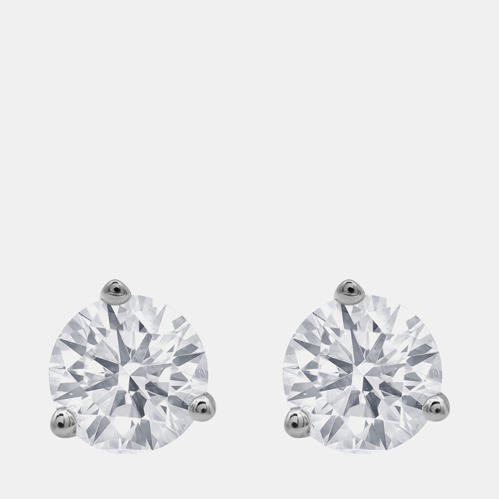 2.5ct 14k White Gold Lab Grown Diamond Martini Stud Earring 2.5ct 14k White Gold Lab Grown Diamond Martini Stud Earring
