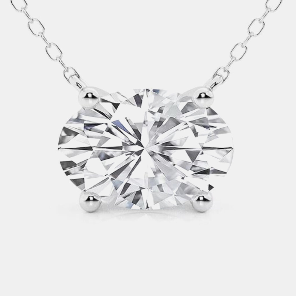 0.45ct 14k White Gold Lab Grown Diamond Solitaire Pendant