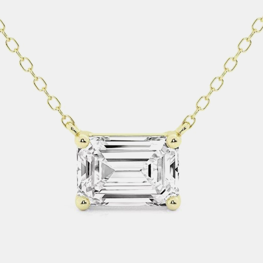 0.58ct 14k Yellow Gold Lab Grown Diamond Solitaire Pendant
