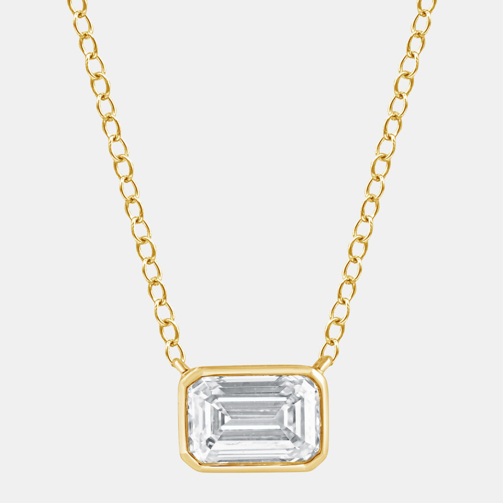 0.8ct 14k Yellow Gold Lab Grown Diamond Solitaire Pendant