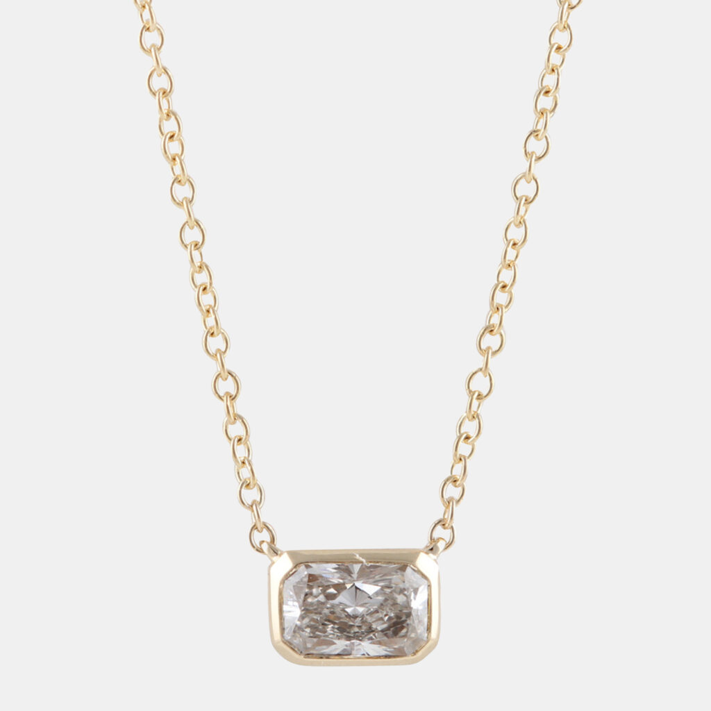 0.45ct 14k Yellow Gold Lab Grown Diamond Solitaire Pendant