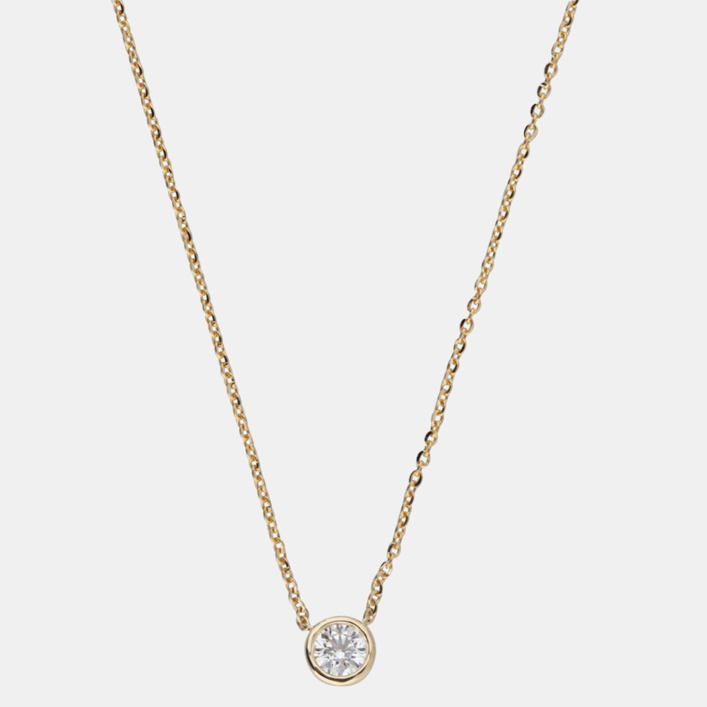 0.5ct 14k Yellow Gold Lab Grown Diamond Solitaire Pendant