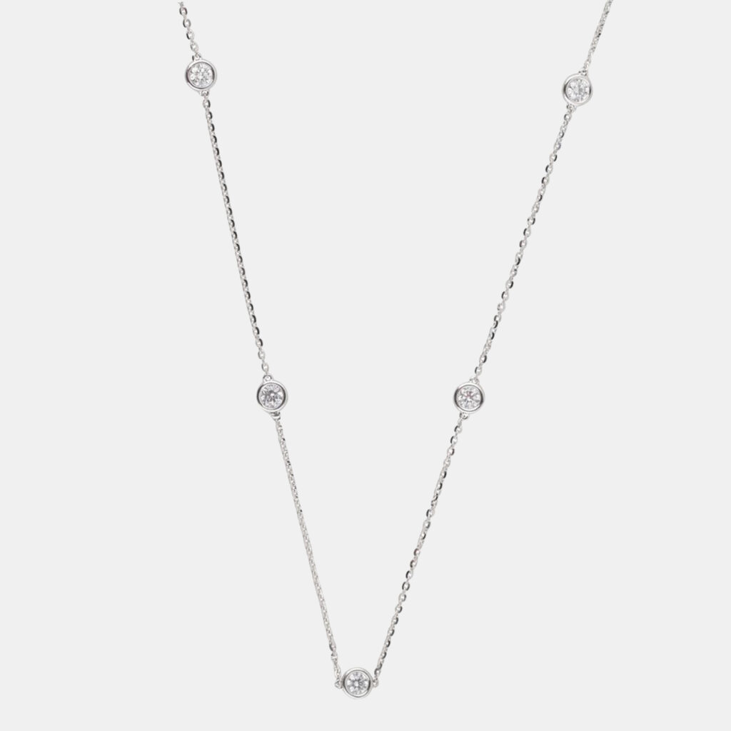 0.75ct 14k White Gold Lab Grown Diamond Diamond by The Yard Necklace 0.75ct 14k White Gold Lab Grown Diamond Diamond by The Yard Necklace