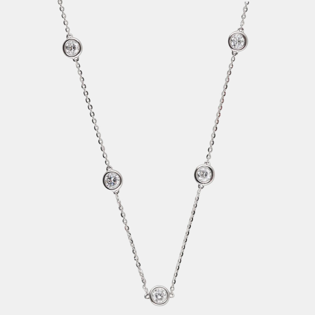 1.5ct 14k White Gold Lab Grown Diamond Diamond by The Yard Necklace 1.5ct 14k White Gold Lab Grown Diamond Diamond by The Yard Necklace