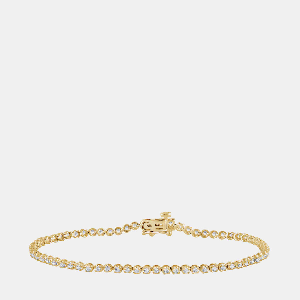 0.95ct 14k Yellow Gold Lab Grown Diamond Tennis Bracelet 0.95ct 14k Yellow Gold Lab Grown Diamond Tennis Bracelet