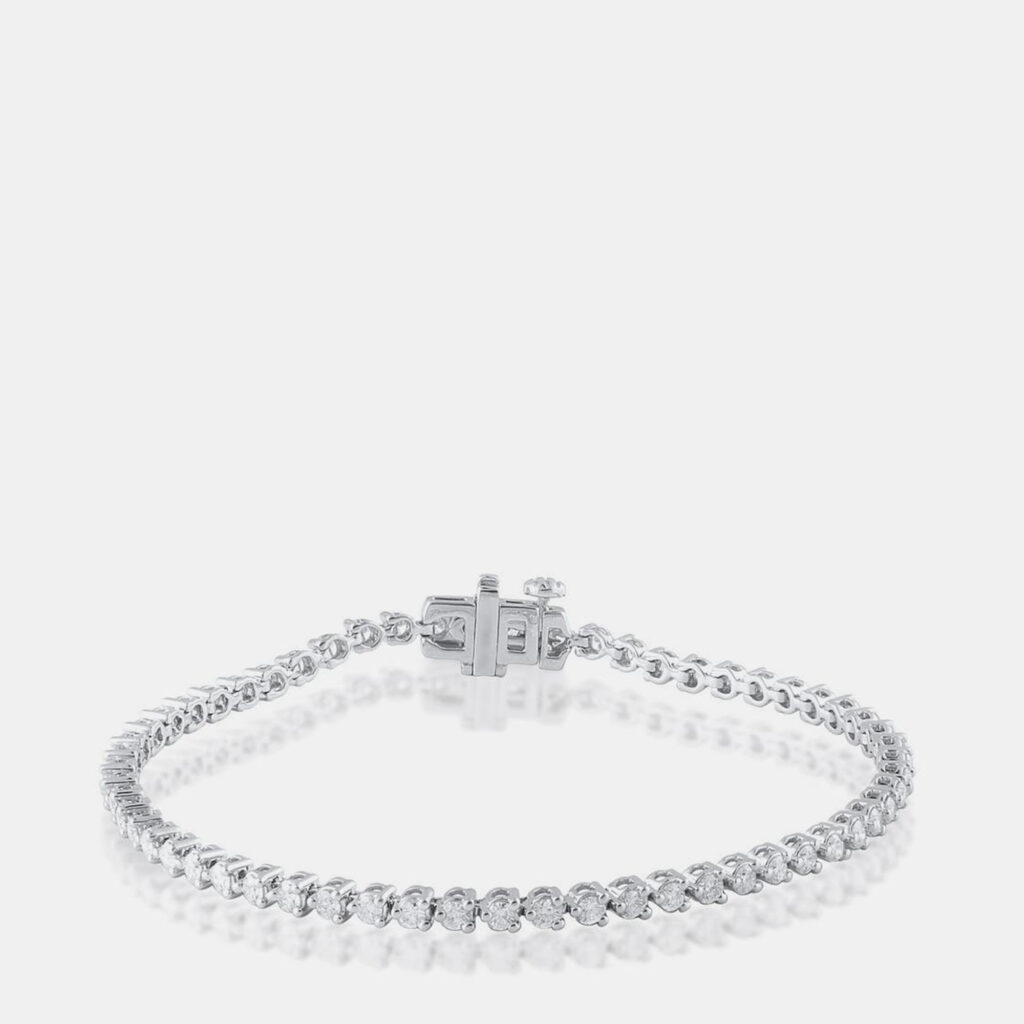 5ct 14k White Gold Lab Grown Diamond Tennis Bracelet 5ct 14k White Gold Lab Grown Diamond Tennis Bracelet
