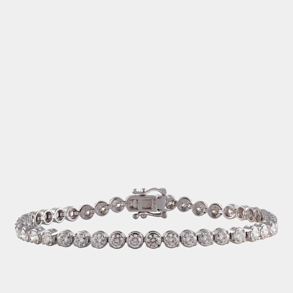 5.45ct 14k White Gold Lab Grown Diamond Tennis Bracelet 5.45ct 14k White Gold Lab Grown Diamond Tennis Bracelet
