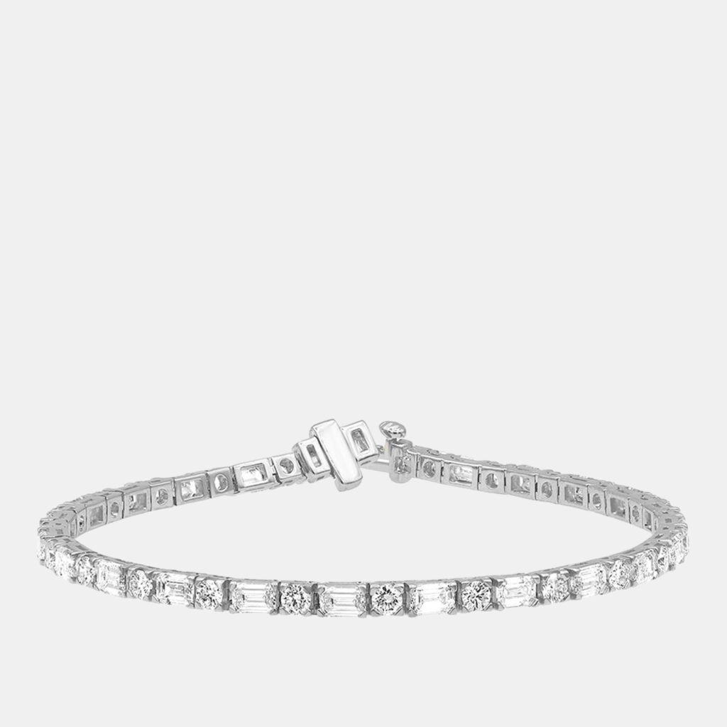 6.9ct 14k White Gold Lab Grown Diamond Fashion Bracelet 6.9ct 14k White Gold Lab Grown Diamond Fashion Bracelet