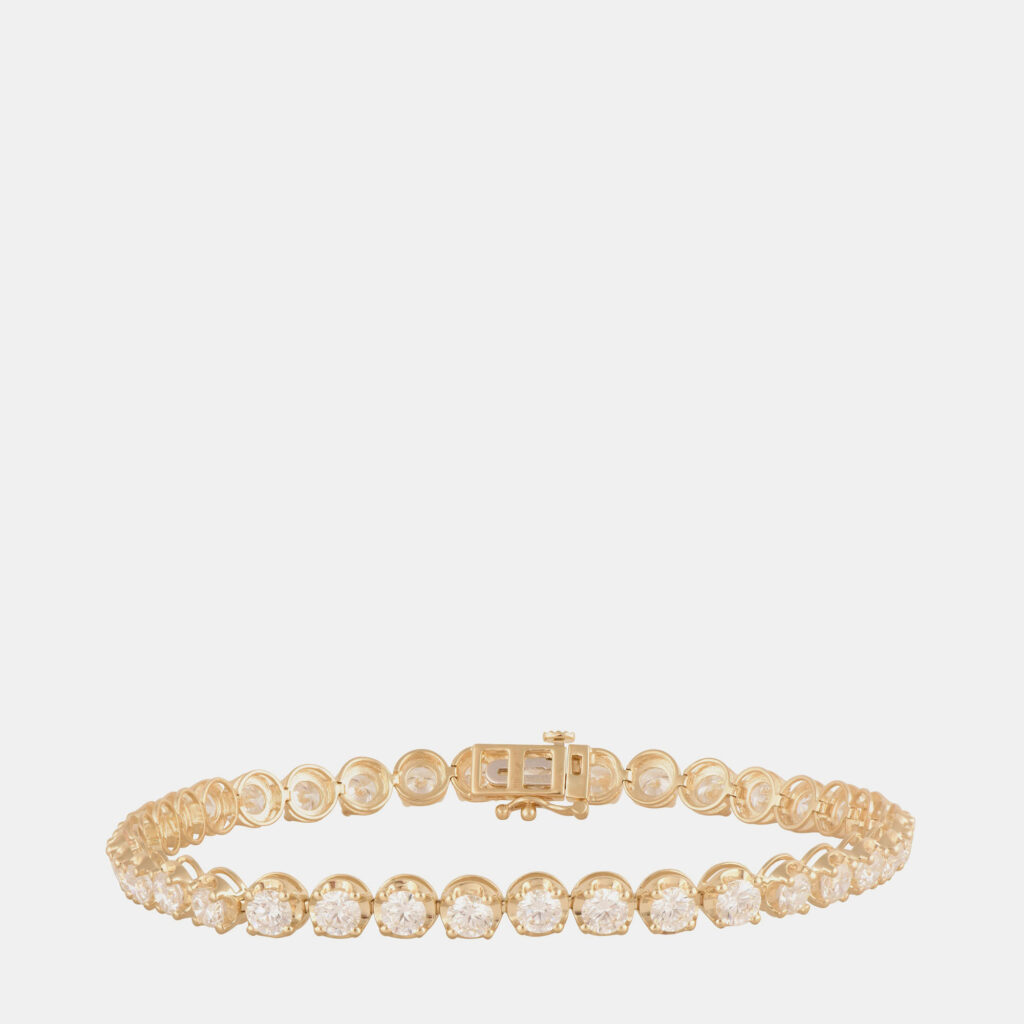 8.99ct 14k Yellow Gold Lab Grown Diamond Tennis Bracelet 8.99ct 14k Yellow Gold Lab Grown Diamond Tennis Bracelet