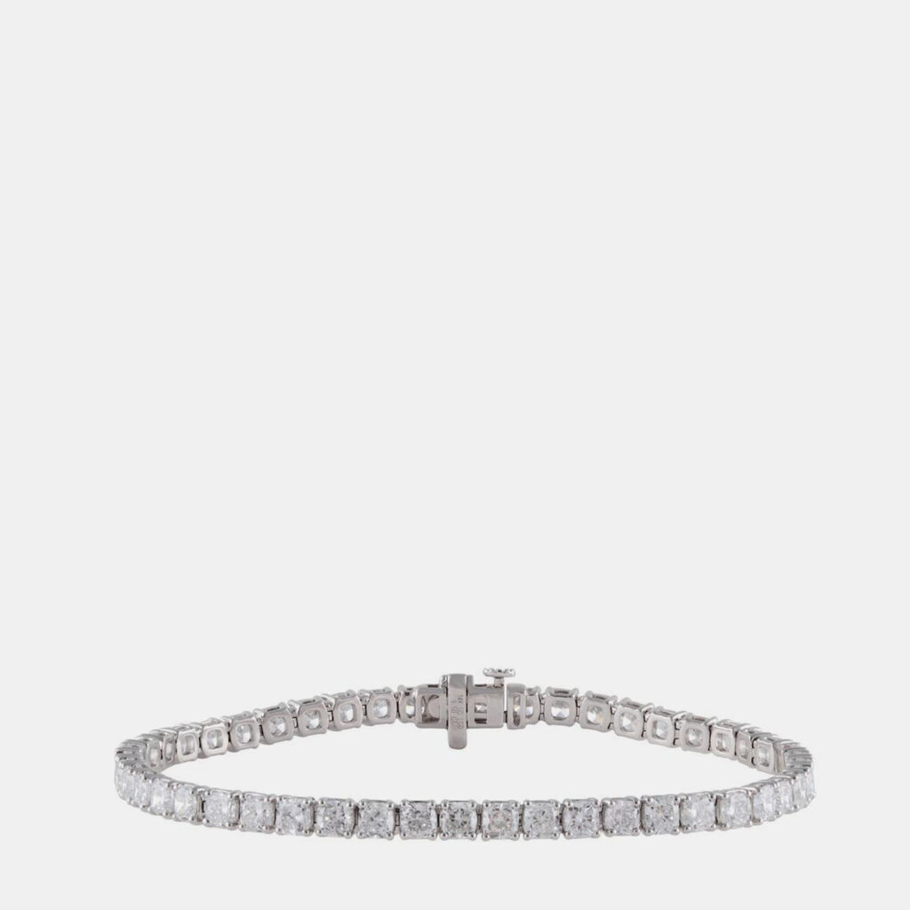 9.5ct 14k White Gold Lab Grown Diamond Tennis Bracelet 9.5ct 14k White Gold Lab Grown Diamond Tennis Bracelet