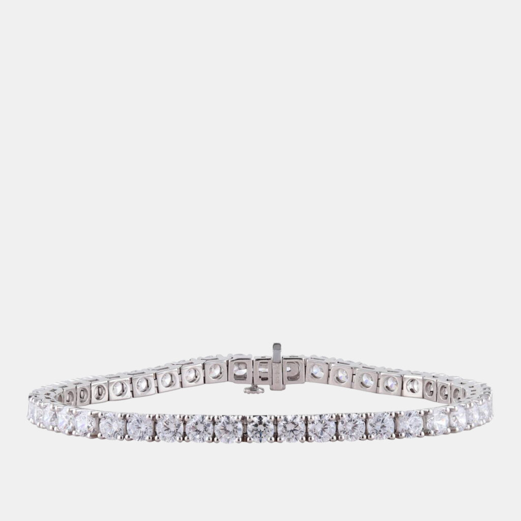 10.45ct 14k White Gold Lab Grown Diamond Tennis Bracelet 10.45ct 14k White Gold Lab Grown Diamond Tennis Bracelet
