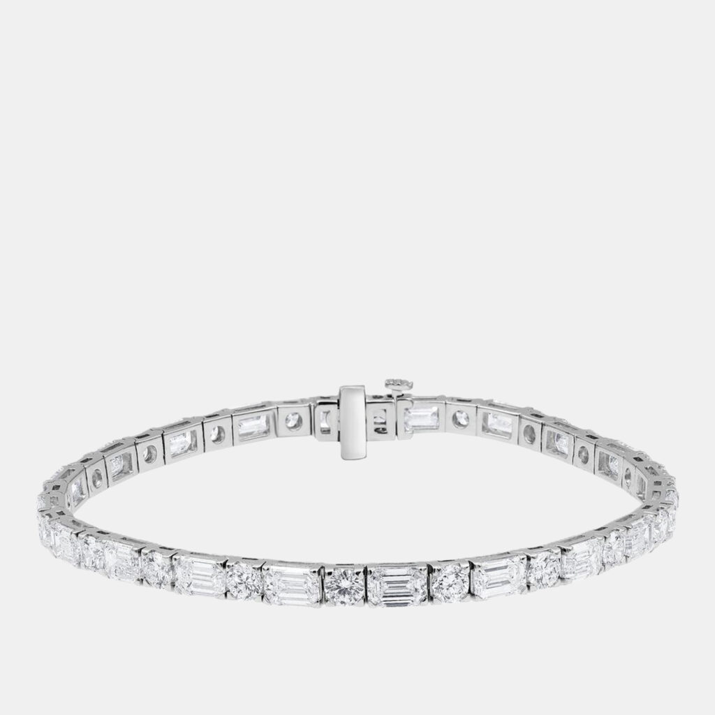 11.5ct 14k White Gold Lab Grown Diamond Fashion Bracelet 11.5ct 14k White Gold Lab Grown Diamond Fashion Bracelet