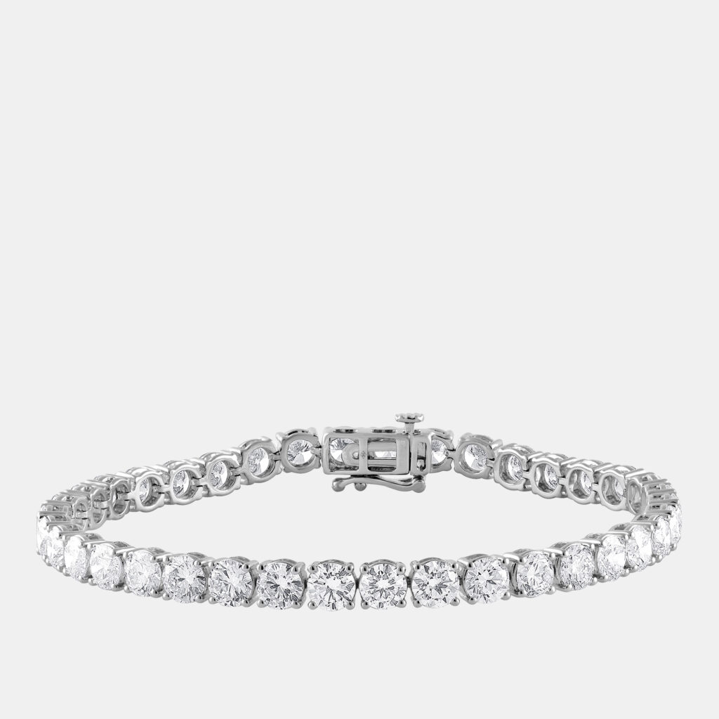 12ct 14k White Gold Lab Grown Diamond Tennis Bracelet 12ct 14k White Gold Lab Grown Diamond Tennis Bracelet
