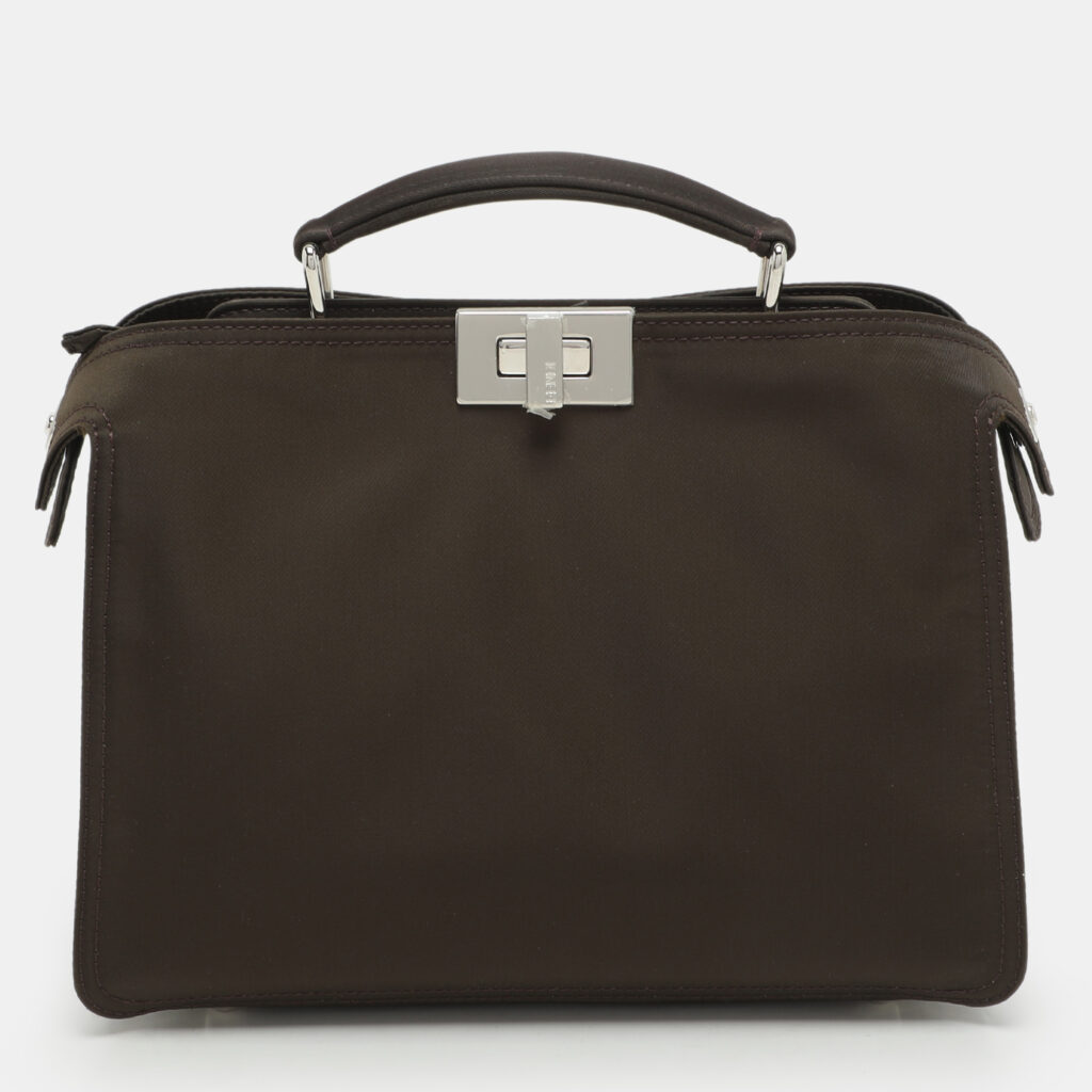 Fendi Khaki Green Nylon Small Peekaboo ISeeU Bag Fendi Khaki Green Nylon Small Peekaboo ISeeU Bag