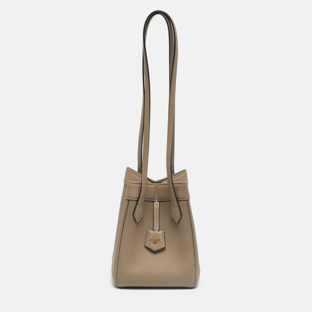 Fendi Grey Leather Mini Origami Tote Fendi Grey Leather Mini Origami Tote