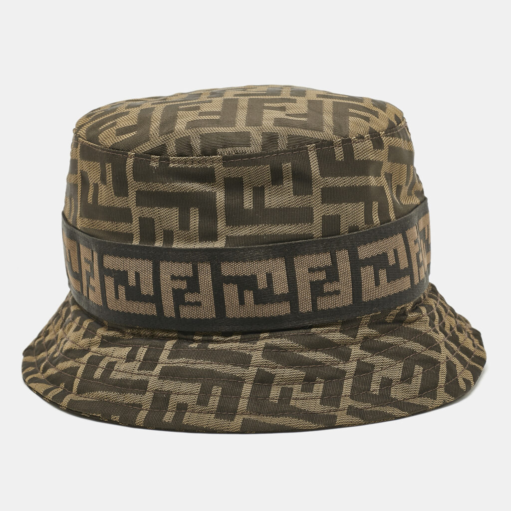 Fendi Brown Zucca Canvas Bucket Hat M Fendi Brown Zucca Canvas Bucket Hat M