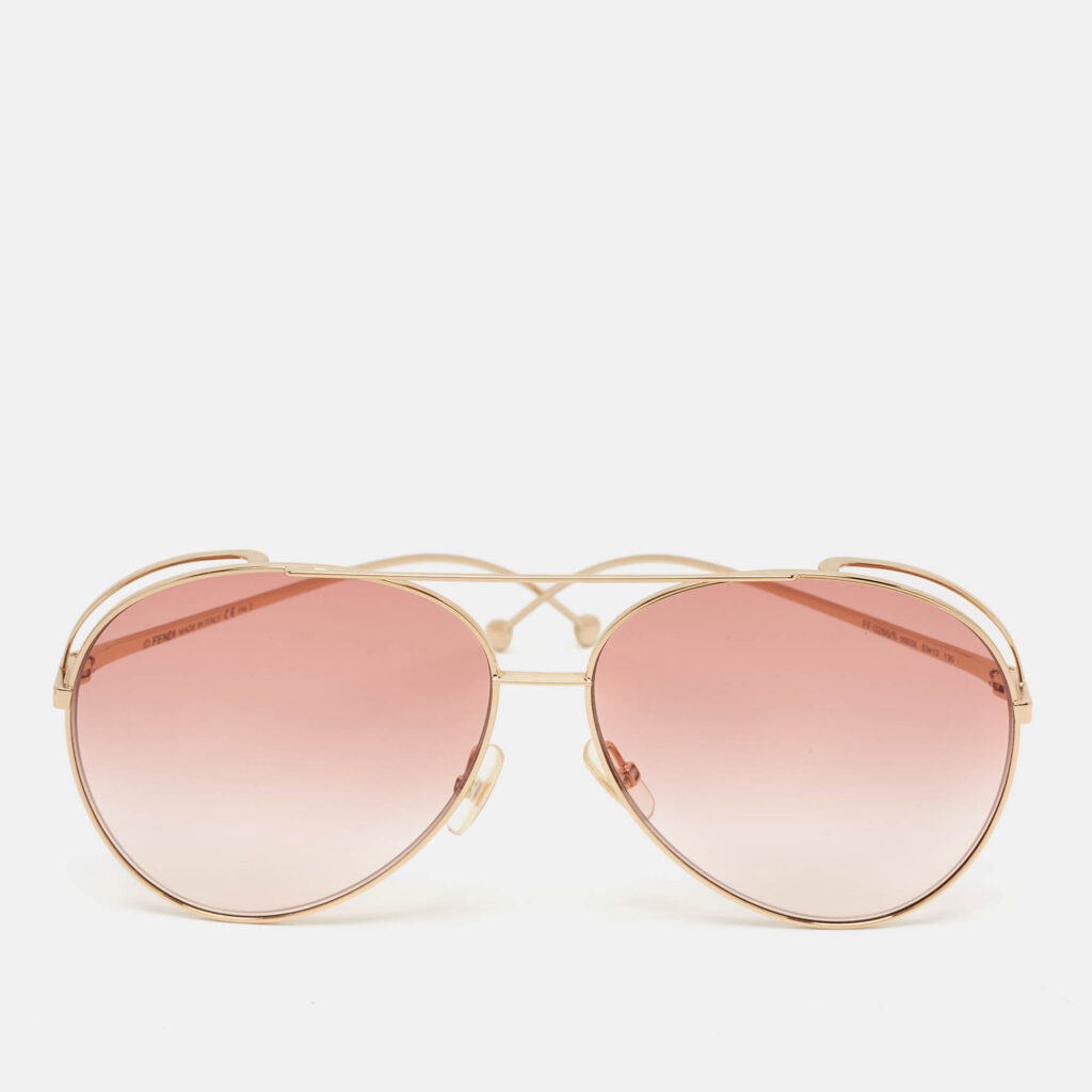 Fendi Pink/Gold Gradient FF0286/S Aviator Sunglasses Fendi Pink/Gold Gradient FF0286/S Aviator Sunglasses