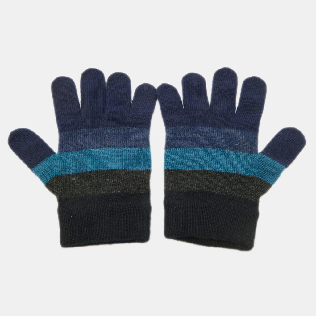 Fendi Blue Wool Blend Gloves One Size Fendi Blue Wool Blend Gloves One Size