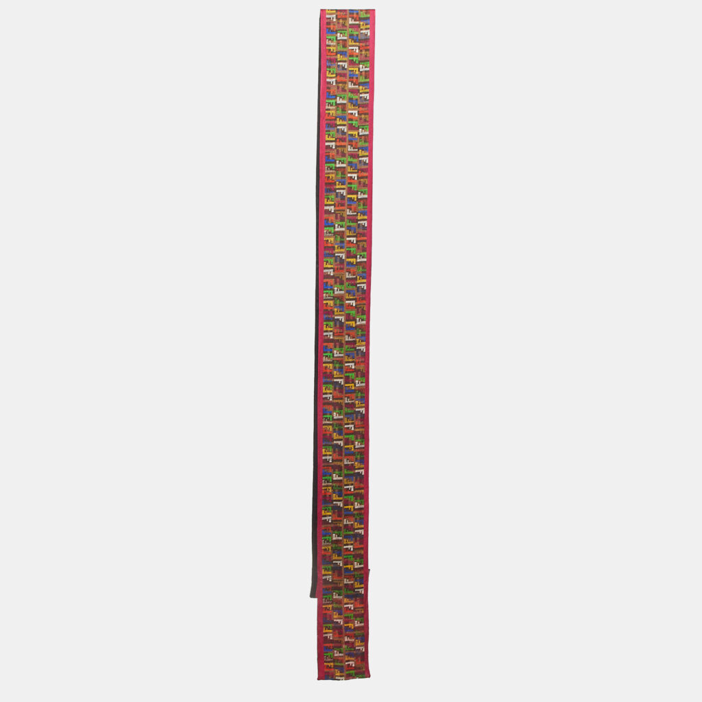 Fendi Multicolor Zuchino Pint Silk Bandeau Scarf Fendi Multicolor Zuchino Pint Silk Bandeau Scarf