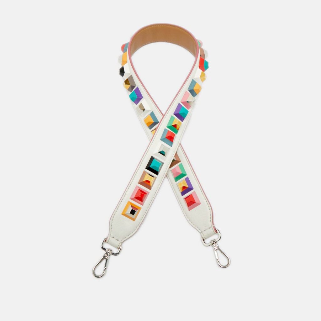 Fendi Multicolor Leather Studded Strap You Shoulder Bag Strap Fendi Multicolor Leather Studded Strap You Shoulder Bag Strap
