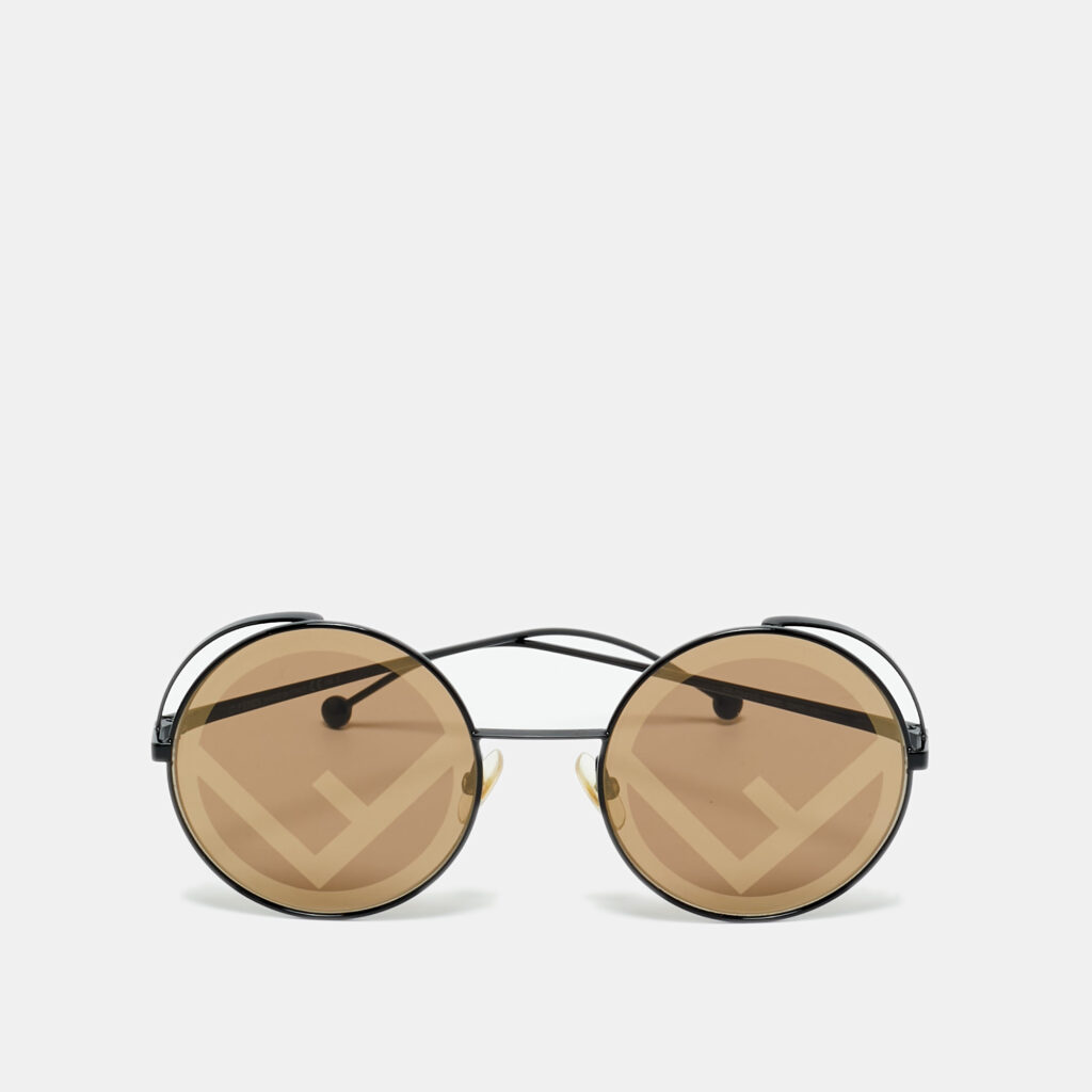 Fendi Brown/Black FF 0343/S Round Sunglasses Fendi Brown/Black FF 0343/S Round Sunglasses