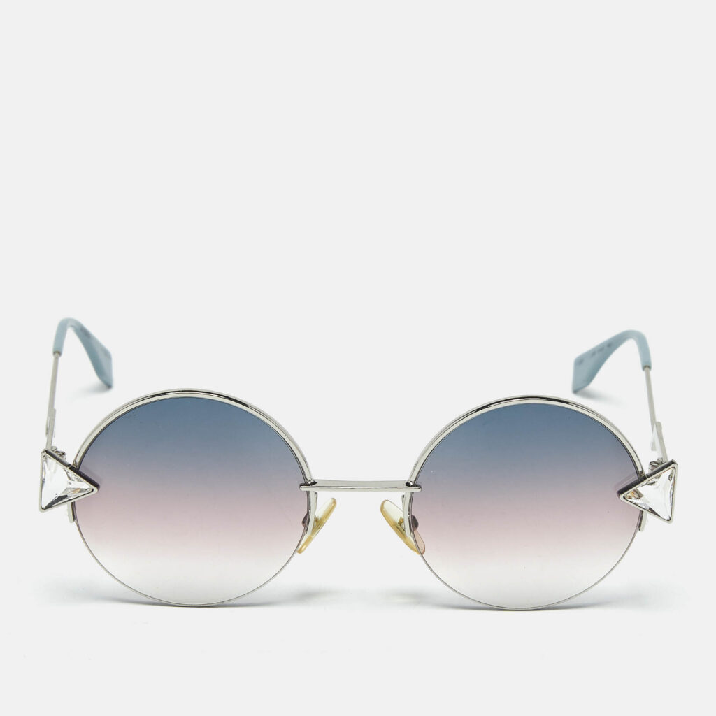 Fendi Blue/Pink Gradient FF024 Round Sunglasses Fendi Blue/Pink Gradient FF024 Round Sunglasses