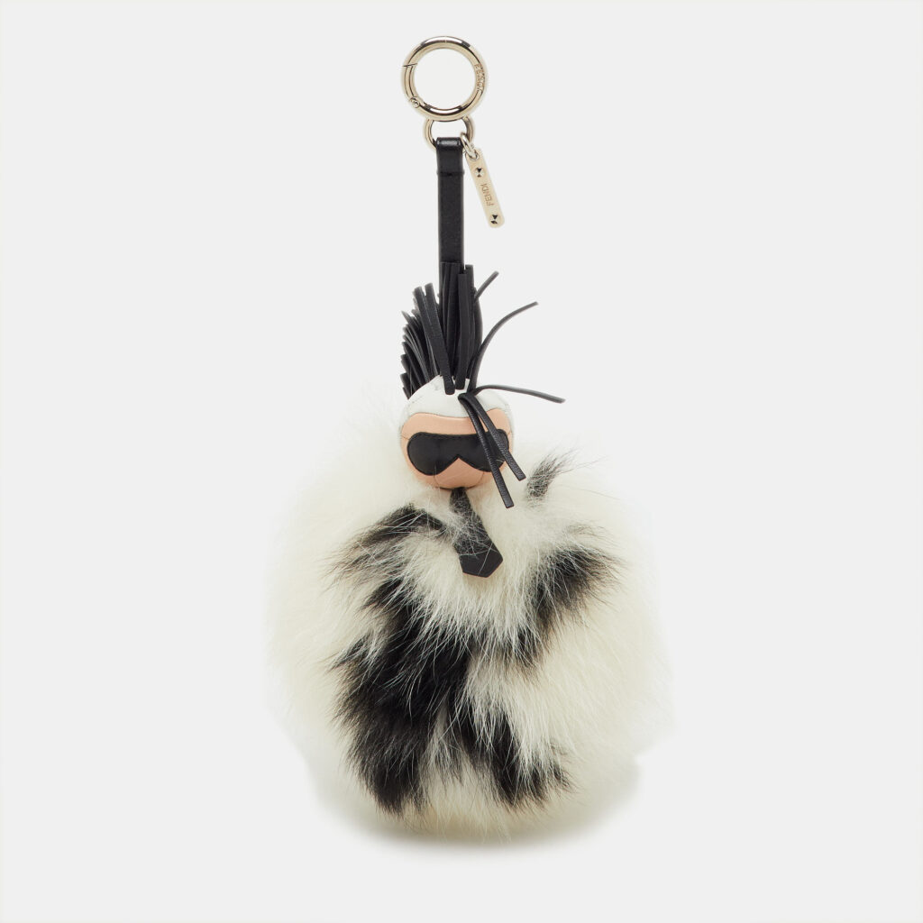 Fendi Multicolor Fur and Leather Karlito Bag Charm Fendi Multicolor Fur and Leather Karlito Bag Charm