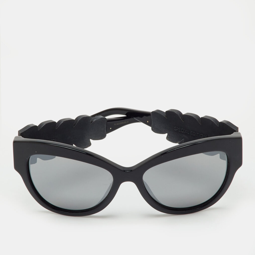 Fendi Black Mirrored FF0139/S Special Edition Crystal Cat Eye Sunglasses Fendi Black Mirrored FF0139/S Special Edition Crystal Cat Eye Sunglasses