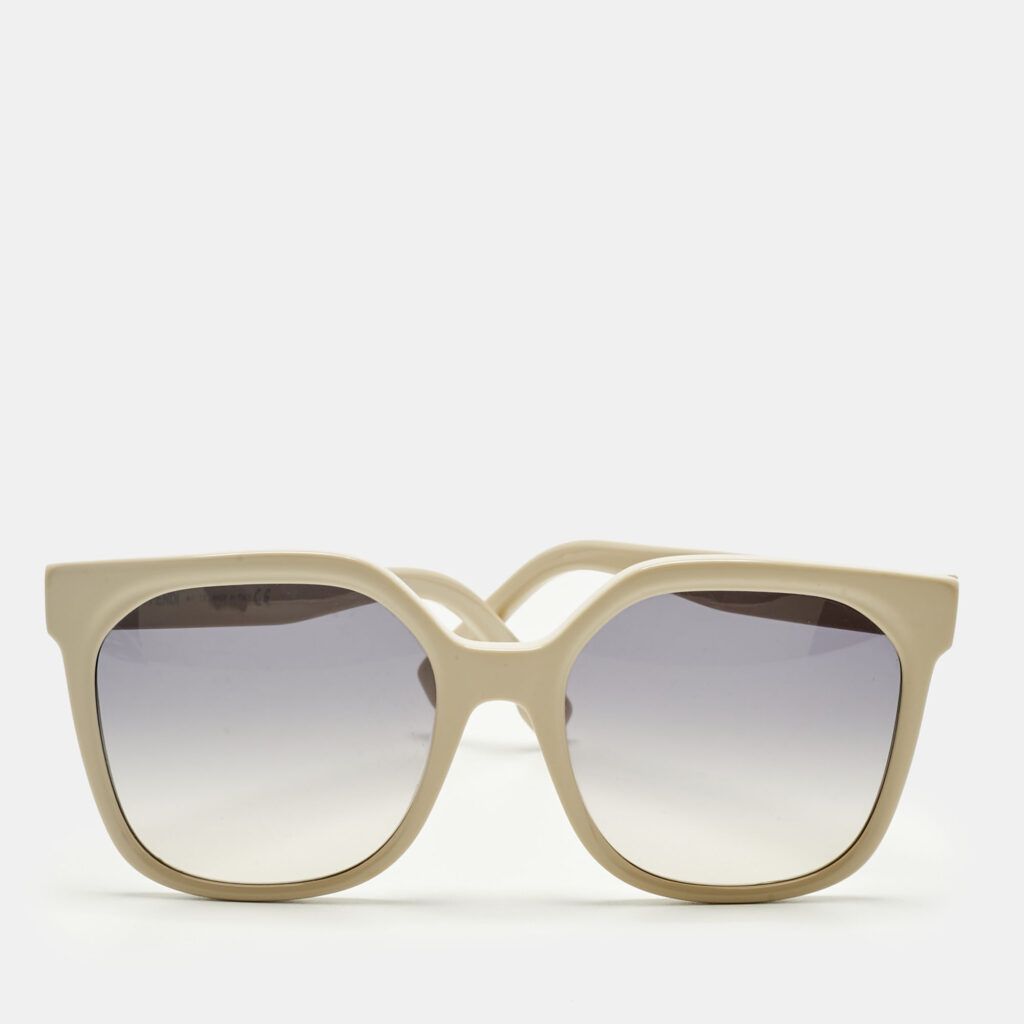 Fendi Ivory/Blue Gradient FF40007I Square Sunglasses Fendi Ivory/Blue Gradient FF40007I Square Sunglasses