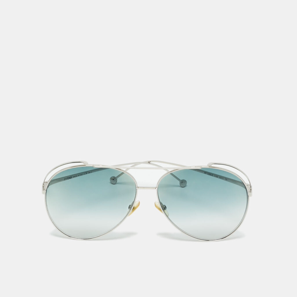 Fendi Green/Silver Tone Gradient FF0286/S Aviator Sunglasses Fendi Green/Silver Tone Gradient FF0286/S Aviator Sunglasses