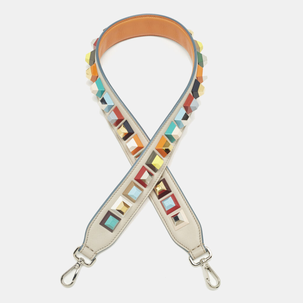 luxury-women-fendi-used-accessories-p1242865-001-1.jpg Fendi Multicolor Leather Studded Strap You Shoulder Bag Strap