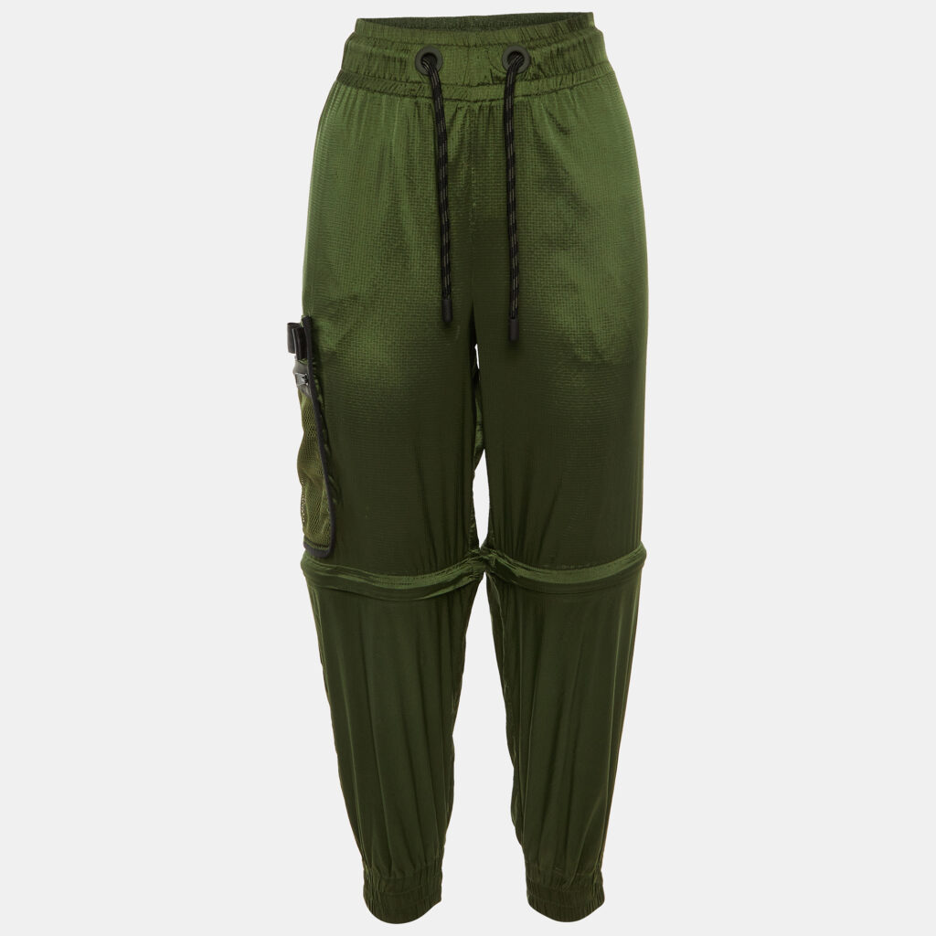 Fendi Dark Green Nylon Convertible Ripstop Track Pants S Fendi Dark Green Nylon Convertible Ripstop Track Pants S