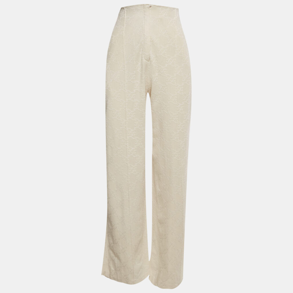 Fendi Cream Lace High Waisted Trousers M Fendi Cream Lace High Waisted Trousers M
