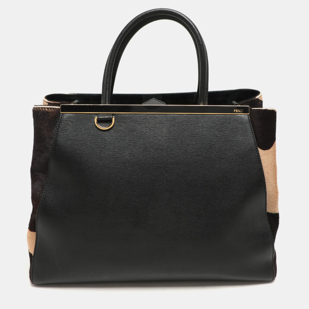 luxury-women-fendi-used-handbags-p1145778-017-1.jpg Fendi Tricolor Leather Medium 2Jours Tote