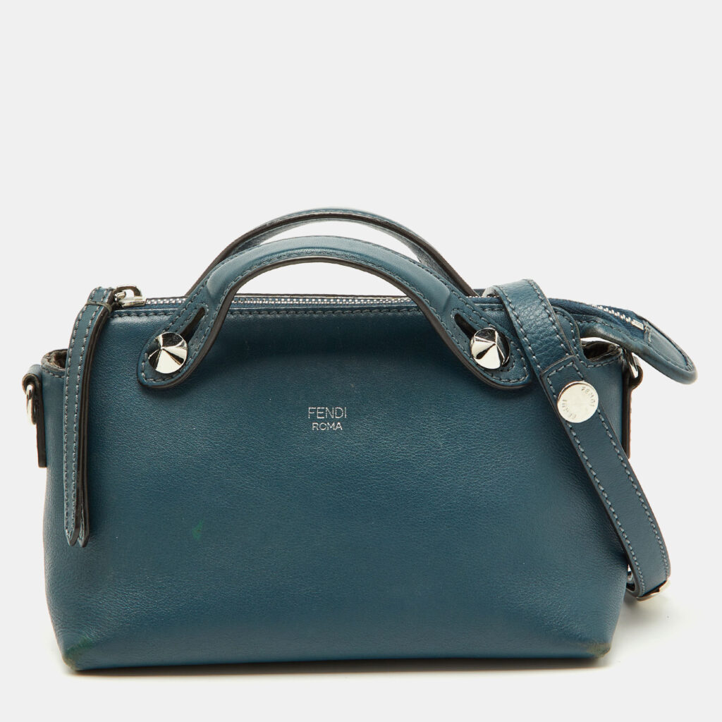 Fendi Blue Leather Mini By The Way Crossbody Bag Fendi Blue Leather Mini By The Way Crossbody Bag